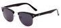 Angle of Huntington #6694 in Black/Silver Frame with Grey Lenses, Women's and Men's Browline Sunglasses