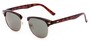 Angle of Huntington #6694 in Tortoise/Gold Frame with Green Lenses, Women's and Men's Browline Sunglasses