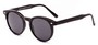 Angle of Carmine #6763 in Black Frame with Grey Lenses, Women's and Men's Round Sunglasses