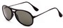 Angle of Chamber #6870 in Black Frame with Green Lenses, Women's and Men's Aviator Sunglasses