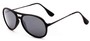 Angle of Chamber #6870 in Black Frame with Grey Lenses, Women's and Men's Aviator Sunglasses