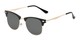 Angle of Devon in Black Frame with Grey Lenses, Women's and Men's Browline Sunglasses