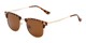 Angle of Devon in Tortoise Frame with Amber Lenses, Women's and Men's Browline Sunglasses