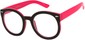 Angle of Marshall #2526 in Black/Pink Frame with Clear Lenses, Women's and Men's  