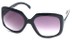 Angle of SW Plastic Fashion Style #495 in Black Frame with Smoke Lenses, Women's and Men's  