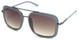 Angle of SW Retro Aviator Style #8590 in Grey Frame with Brown/Grey Lenses, Women's and Men's  