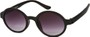 Angle of SW Round Retro Style #9560 in Matte Black Frame, Women's and Men's  