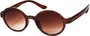 Angle of SW Round Retro Style #9560 in Glossy Tortoise Frame, Women's and Men's  