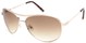 Angle of Thunderbird #1904 in Gold Frame with Gold Lenses, Women's and Men's Aviator Sunglasses