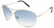 Angle of Thunderbird #1904 in Silver Frame with Blue Lenses, Women's and Men's Aviator Sunglasses
