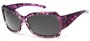 Angle of Moraine #6490 in Purple Frame with Grey Lenses, Women's Square Sunglasses