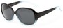 Angle of Newton #7787 in Black with Blue Fade Frame with Grey Lenses, Women's Round Sunglasses