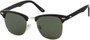 Angle of Whistler #324 in Black/Silver Frame with Green Lenses, Women's and Men's Browline Sunglasses