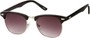 Angle of Whistler #324 in Black/Silver Frame with Rose Lenses, Women's and Men's Browline Sunglasses