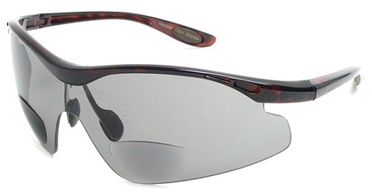 Angle of Explorer #7989 in Brown Tortoise, Women's and Men's Sport & Wrap-Around Reading Sunglasses