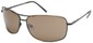 Angle of SW Square Aviator Style #808 in Black Frame with Amber Lenses, Women's and Men's  