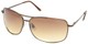 Angle of SW Square Aviator Style #808 in Bronze Frame, Women's and Men's  