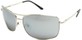 Angle of SW Square Aviator Style #808 in Silver Frame with Mirrored Lenses, Women's and Men's  