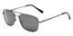 Angle of Coleman in Grey Frame with Grey Lenses, Women's and Men's Aviator Sunglasses