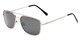Angle of Coleman in Silver Frame with Grey Lenses, Women's and Men's Aviator Sunglasses