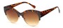Angle of SW Round Retro Style #2283 in Brown Tortoise/Gold Frame with Amber Lenses, Women's and Men's  