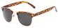 Angle of Harlem in Tortoise Frame with Grey Lenses, Women's and Men's Browline Sunglasses