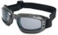 Angle of SW Folding Goggle Style #66 in Grey Frame with Smoke Lenses, Women's and Men's  