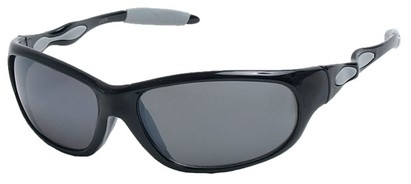 Angle of Gadabout #708 in Black and Grey Frame, Women's and Men's Sport & Wrap-Around Sunglasses