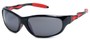 Angle of Gadabout #708 in Black and Red Frame, Women's and Men's Sport & Wrap-Around Sunglasses