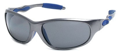 Angle of Gadabout #708 in Grey and Blue Frame, Women's and Men's Sport & Wrap-Around Sunglasses