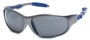 Angle of Gadabout #708 in Grey and Blue Frame, Women's and Men's Sport & Wrap-Around Sunglasses