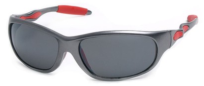 Angle of Gadabout #708 in Grey and Red Frame, Women's and Men's Sport & Wrap-Around Sunglasses