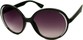 Angle of SW Round Style #415 in Black/White Frame with Smoke Lenses, Women's and Men's  