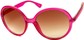 Angle of SW Round Style #415 in Hot Pink Frame with Amber Lenses, Women's and Men's  