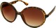 Angle of SW Round Style #415 in Brown Tortoise/Gold Frame with Amber Lenses, Women's and Men's  