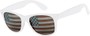 Angle of Shiprock #2166 in White Frame with USA lenses, Women's and Men's Retro Square Sunglasses