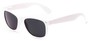Angle of Coda #8441 in White Frame with Smoke Lenses, Women's and Men's Retro Square Sunglasses