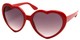 Angle of SW Heart Style #8847 in Red Frame, Women's and Men's  