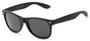 Angle of Holland #8864 in Matte Black Frame with Smoke Lenses, Women's and Men's Retro Square Sunglasses