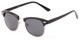 Angle of Bluegrass #2020 in Black/Silver Frame with Grey Lenses, Women's and Men's Browline Sunglasses