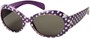Angle of SW Kid's Polka Dot Style #9111 in Purple Frame, Women's and Men's  