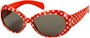 Angle of SW Kid's Polka Dot Style #9111 in Red Frame, Women's and Men's  