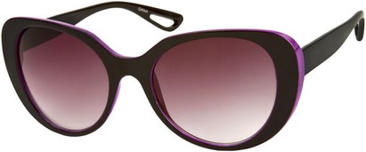Angle of SW Retro Style #2001 in Black/Purple Frame with Smoke Lenses, Women's and Men's  