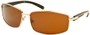 Angle of Rover #249 in Glossy Gold Frame with Amber Lenses, Men's Square Sunglasses