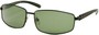 Angle of Rover #249 in Matte Black Frame with Green Lenses, Men's Square Sunglasses