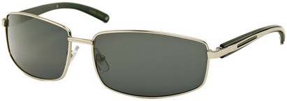 Angle of Rover #249 in Matte Silver Frame with Grey Lenses, Men's Square Sunglasses