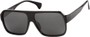 Angle of Rocker #9450 in Black Frame with Grey Lenses, Men's Aviator Sunglasses