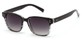 Angle of Sintra #9446 in Black/Clear Stripe Frame with Smoke Lenses, Women's and Men's Retro Square Sunglasses