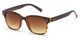 Angle of Sintra #9446 in Brown/Tortoise Frame with Amber Lenses, Women's and Men's Retro Square Sunglasses