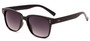 Angle of Sintra #9446 in Solid Black Frame with Smoke Lenses, Women's and Men's Retro Square Sunglasses